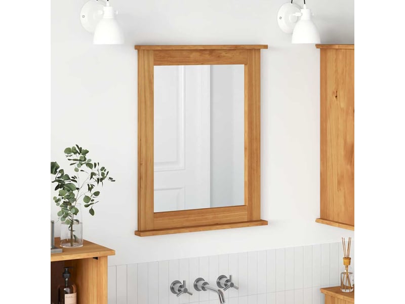  Miroir, miroir décoratif vigo marron miel 55,5 x 5 x 70 cm bois de pin massif cf62934  - Conforama B