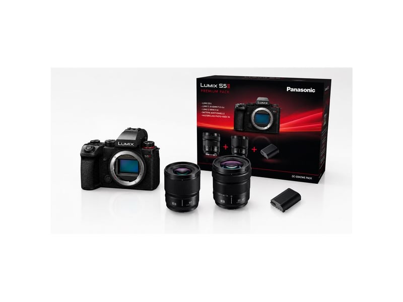Appareil photo hybride lumix s5ii noir avec objectif 20-60mm et 50mm f1.8 1-23379701 - Conforama A
