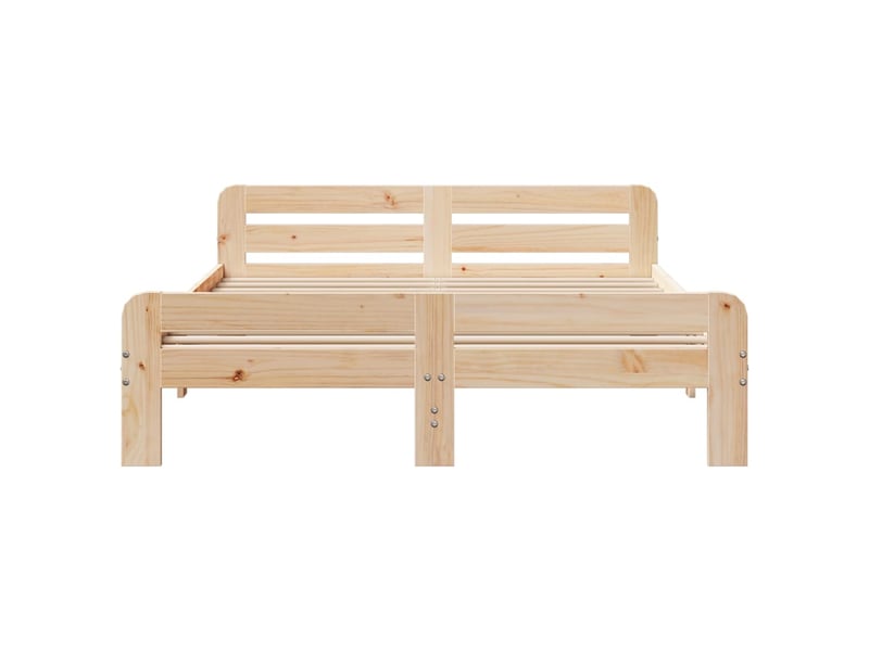  Lit double- lit adulte -  cadre de lit sans matelas 150x200 cm bois de pin massif  - Conforama C