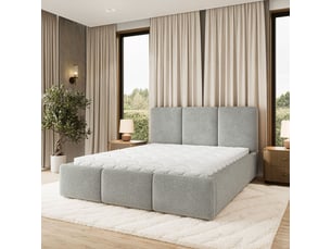 Lit coffre 180x200 cm <strong>MASSENO</strong>  <strong></strong> coloris gris