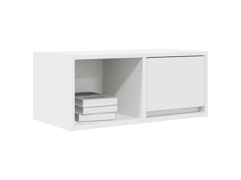  Meubles tv - banc tv - meuble de rangement 2 pcs blanc 60x31x25,5 cm bois d'ingénierie  - Conforama D