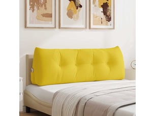 Coussin de dos, coussin de dossier jaune clair 140 x 24 x 50 cm tissu cf54773