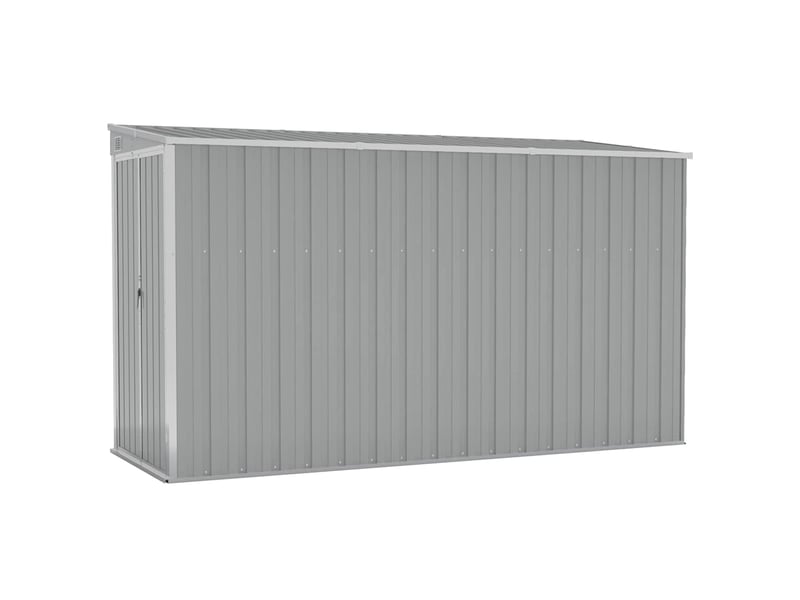 Abri de jardin mural gris 118x288x178 cm acier galvanisé  - Conforama A