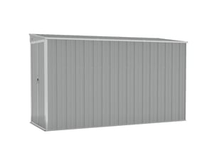 Abri de jardin mural gris 118x288x178 cm acier galvanisé