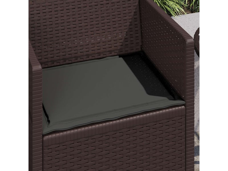  Lot de 4 coussins de siège, coussins décoratifs polyester anthracite 47 x 36 x 2 cm cf59948  - Conforama D