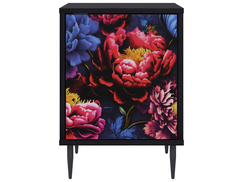  Table de chevet - cabinet de chevet - table de nuit kiel chêne noir 36 x 33 x 51 cm  - Conforama D