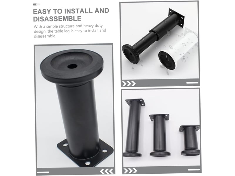  4pièces meubles réglables pour tables basses lits ou commodes supports de canapés interchangeables avec base plate pour stabilité  - Conforama C