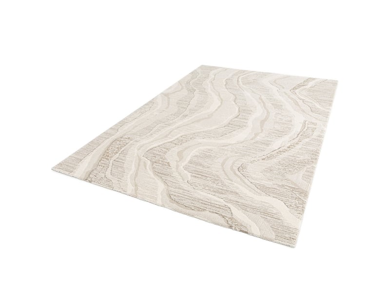  Bobochic tapis poils courts dune motif abstrait beige 160x230 DUNE - Conforama A