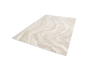 Bobochic tapis poils courts dune motif abstrait beige 160x230