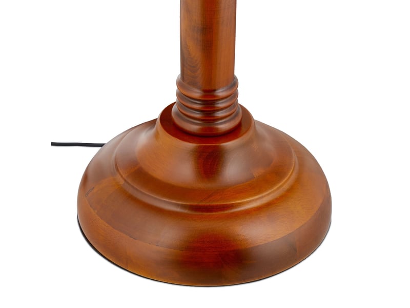  Lampe sur pied déco style art nouveau salon chambre 150 x 30 x 30 cm abat-jour inclinable en bois marron 13_0004119  - Conforama D