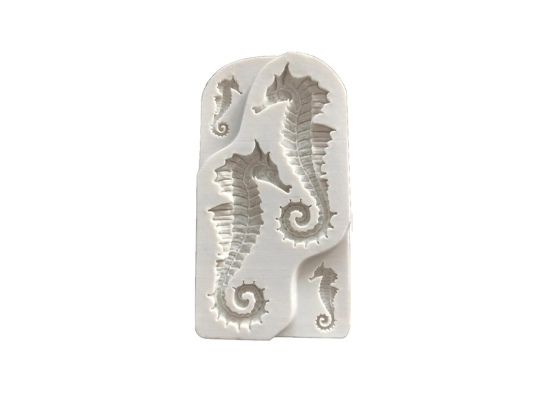 Moule en silicone pour fondant, gâteau, chocolat, biscuits, bonbons, pâtisserie, outil de cuisine, décoration de fête, motif hippocampe - grey silver  - Conforama A