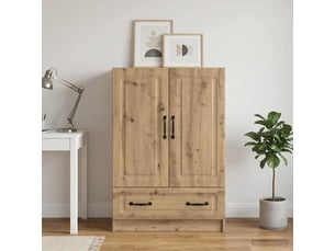 Buffet - bahut - meuble de rangement chêne artisanal 66 x 34,5 x 92 cm bois d'ingénierie