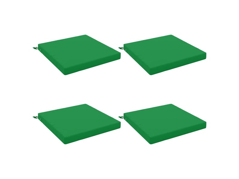 Lot de 4 coussins de siège, coussins d'assise soest 100 % polyester vert cf60615 - Conforama A