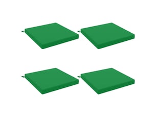 Lot de 4 coussins de siège, coussins d'assise soest 100 % polyester vert cf60615