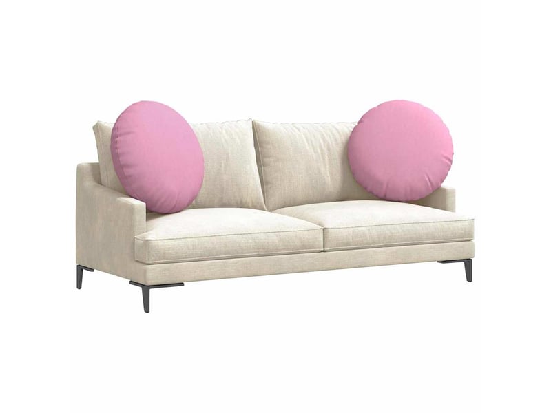 Lot de 2 coussins de siège, coussins décoratifs tissu rose ø80 x 29 cm cf59857 - Conforama C