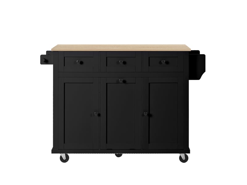  Desserte 3 portes 3 tiroirs coloris noir mdf desserte noir - Conforama A