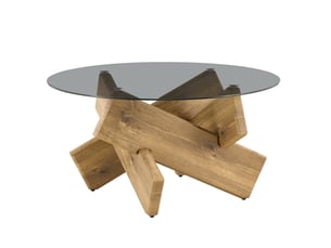 Table basse rond(e) coloris bois clair HOMVRA  - 79 cmx79 cm