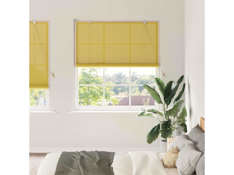  Store enrouleur, store à rouleau jaune 150 x 220 cm bambou cf45273  - Conforama B