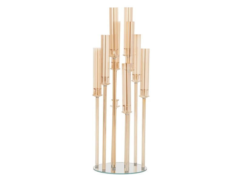  Chandelier 8 tiges en cristal wendy 120cm doré  - Conforama A