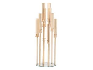 Chandelier 8 tiges en cristal wendy 120cm doré