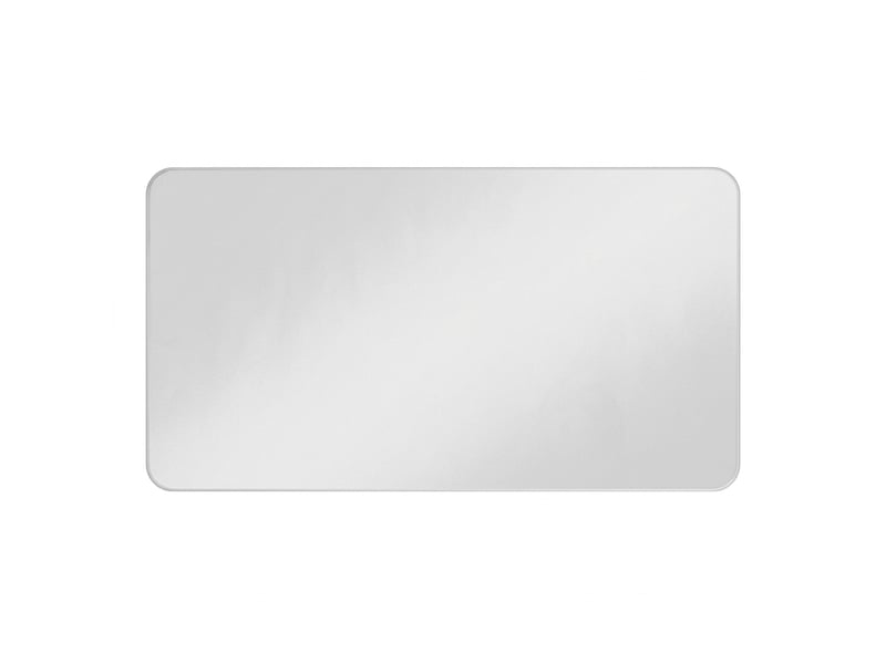  Miroir de salle de bain 60x100 cm sans cadre, coins arrondis, argenté, hd 5 mm  - Conforama A