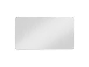 Miroir de salle de bain 60x100 cm sans cadre, coins arrondis, argenté, hd 5 mm