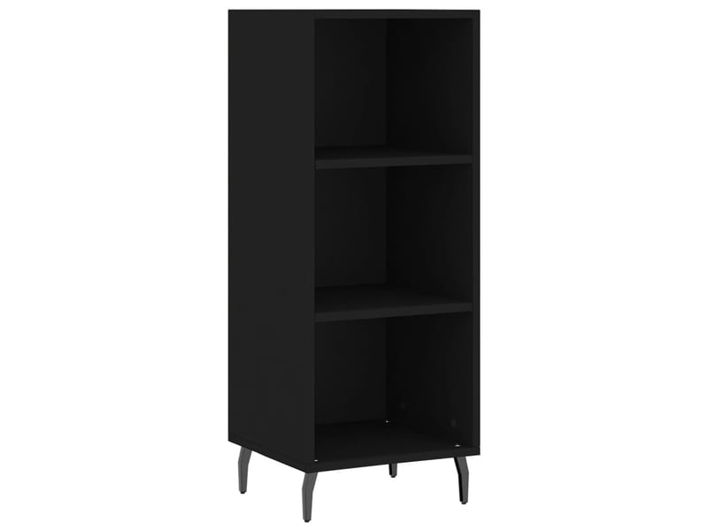  Buffet - bahut - meuble de rangement noir 34,5x32,5x90 cm bois d'ingénierie  - Conforama A