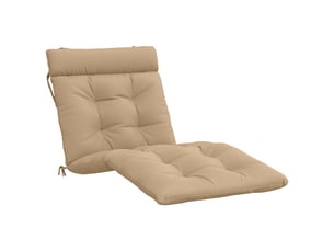 Coussin de transat, coussin pour bain de soleil vianen 100 % polyester sable 200 x 80 x 8 cm cf56344