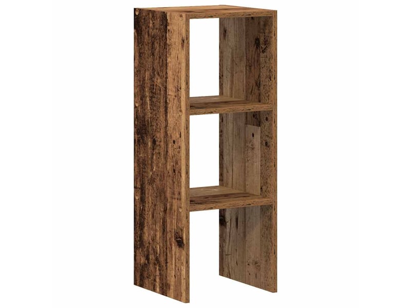  Bibliothèque, meuble de rangement salon empilable vieux bois 30x30x80 cm bois d'ingénierie  - Conforama A