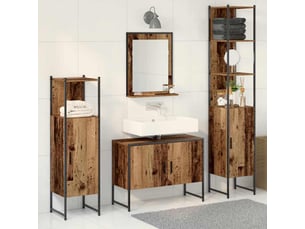 Ensemble de mobilier de salle de bain 4 pc marron cf64522