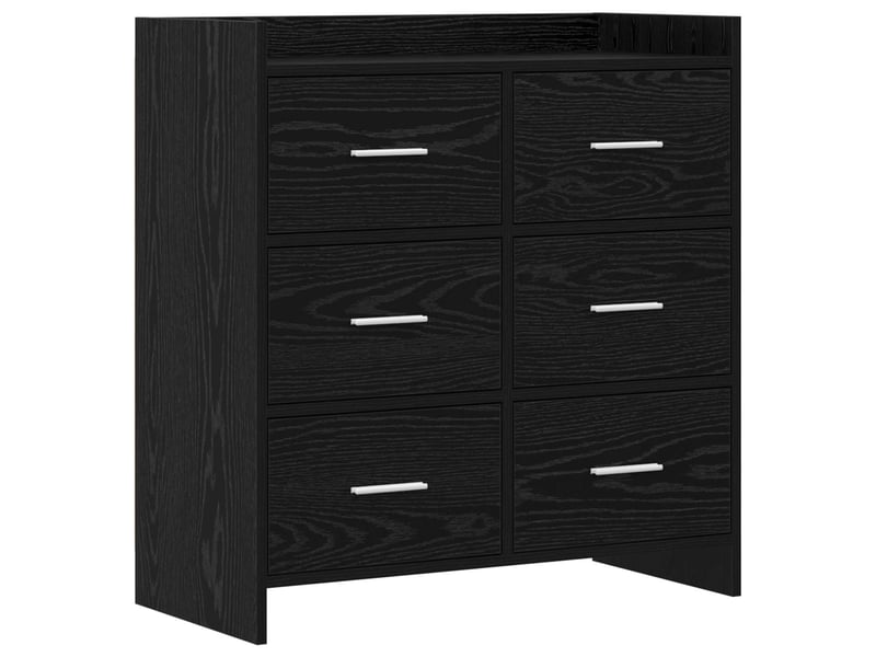  Buffet - bahut - meuble de rangement chêne noir 75 x 33 x 80 cm bois d'ingénierie  - Conforama A