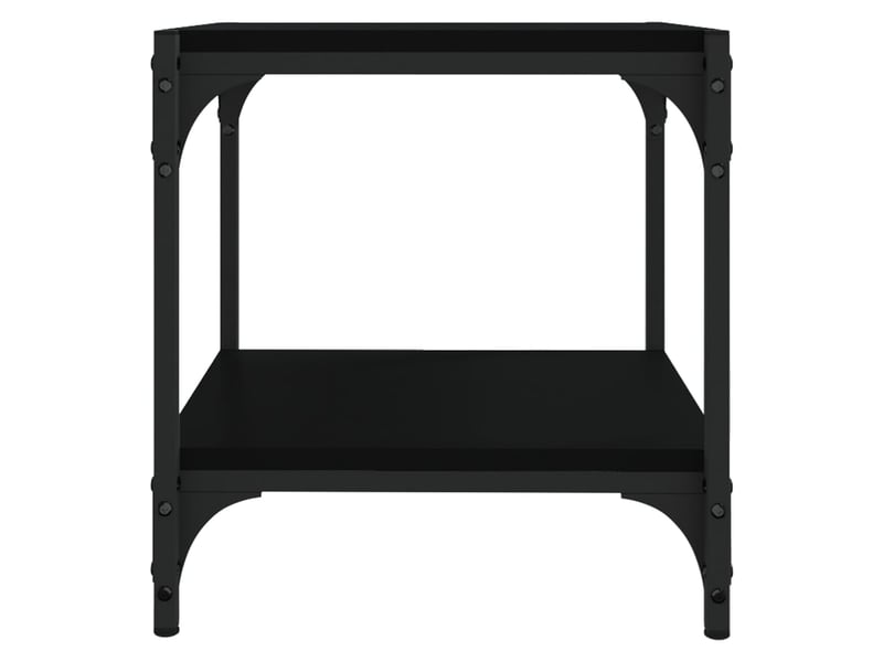  Meuble tv - banc tv - meuble de rangement noir 40x33x41 cm bois d'ingénierie et acier  - Conforama D