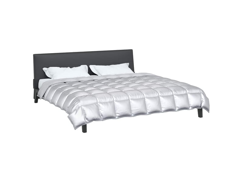 Duvet d'hiver - couette 200 x 240 cm 450 gm² argenté  - Conforama C