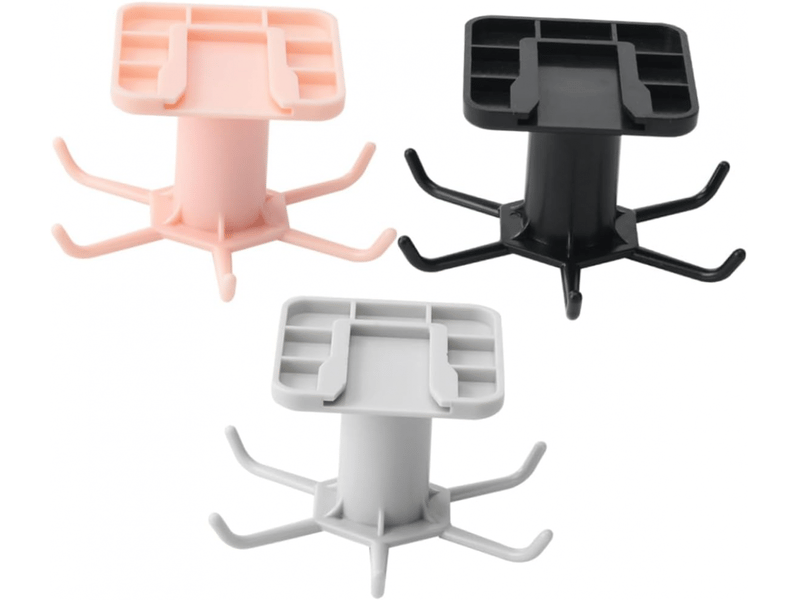 Organisateur d'ustensiles de cuisine rotatif à 360° – crochets sous-meuble – ensemble de 3 pièces (noir + blanc + rose, multicolore FC-ZLS-04791MF - Conforama A