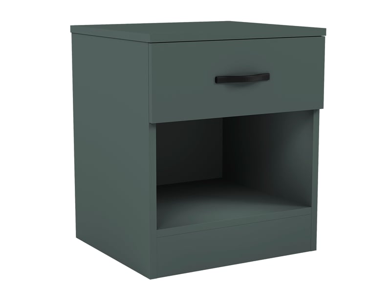  Table de chevet riano, commode de nuit, chambre, rangement, 47x40x36cm, 1 tiroir, vert 3332036 - Conforama A