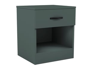 Table de chevet riano, commode de nuit, chambre, rangement, 47x40x36cm, 1 tiroir, vert