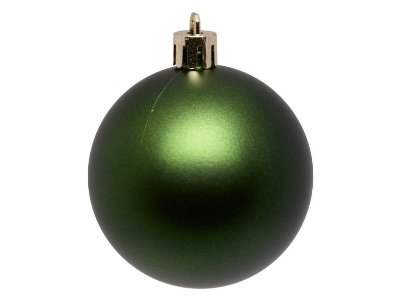  Lot de 25 boules de noël jokli 6cm vert olive  - Conforama D