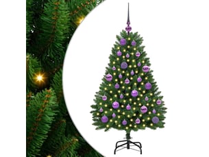 Sapin de noël, arbre de noël artificiel 120 cm 150 led blanc chaud vert shl7260