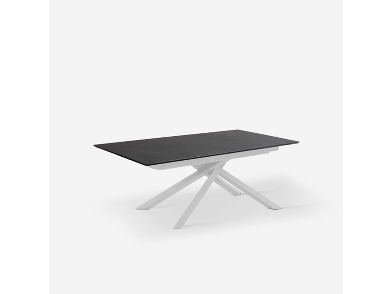  Table extensible en hpl jusqu'à 12 personnes 170270 x 90 ryder - noir  - Conforama A