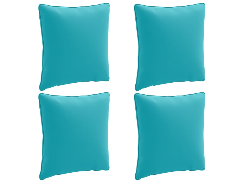 Lot de 4 coussins de dos, coussins de dossier putten 100 % polyester turquoise cf59442  - Conforama A