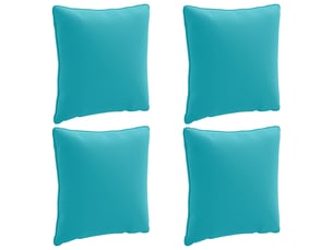 Lot de 4 coussins de dos, coussins de dossier putten 100 % polyester turquoise cf59442