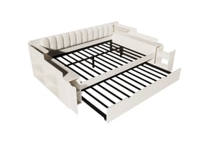 Lit banquette 140x200 cm SEYAKANY   coloris blanc