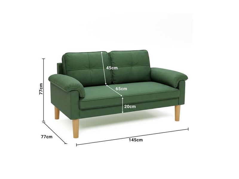  Canapé 2 places bealife scandinave tissu avec coussins  - Conforama C