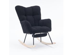 Fauteuil fixe MODENVIE  Tissu bouclette noir vendu A l'unité