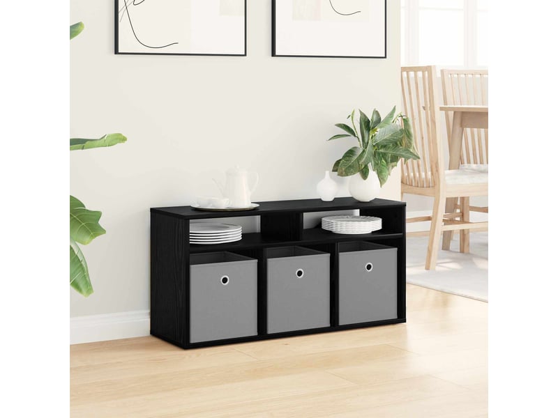  Meuble tv - basboard avec tiroir chêne noir 87 x 27,5 x 43 cm  - Conforama D