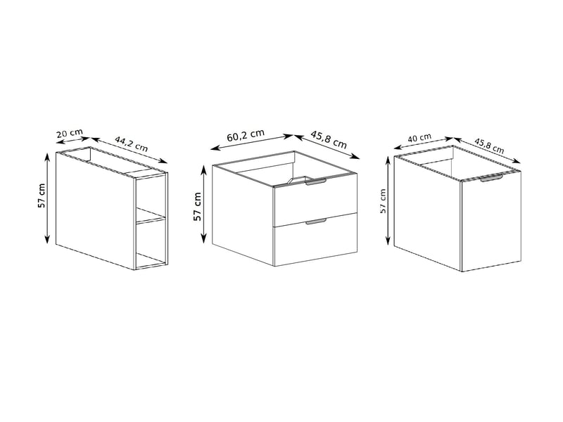  Ensemble salle de bain avec étagère et plan novo l.120 cm effet chêne hikora  - Conforama C