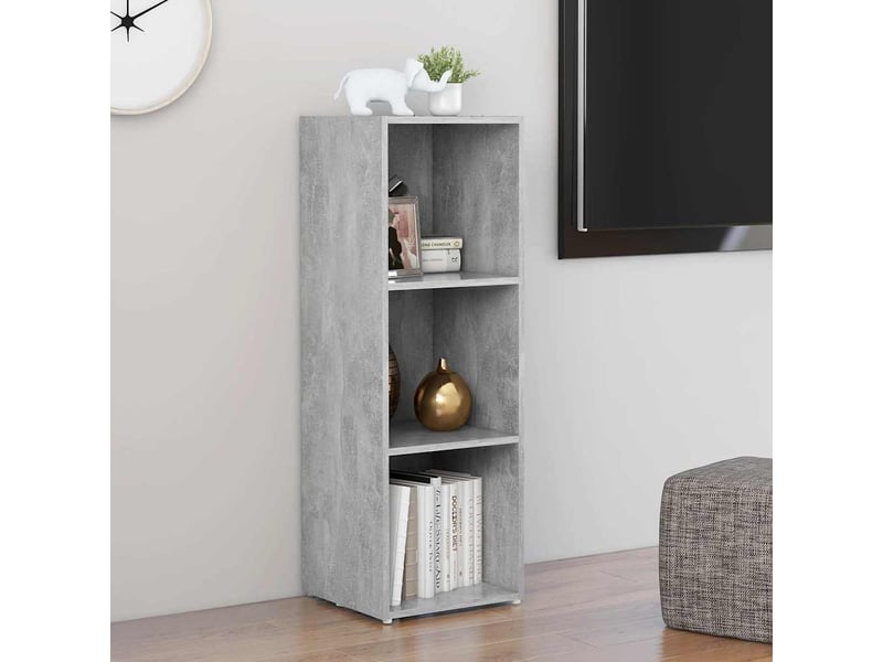  Meuble tv - banc tv - meuble de rangement gris béton 107x35x37 cm bois d’ingénierie  - Conforama C