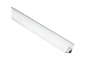 Profilé d’angle en aluminium pour ruban led fabrilamp freya-220v blancaluminium 1,5 x 2 x 200 cm