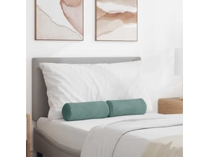 Lot de 2 coussins d'accent, coussins décoratifs, coussins lombaires vert mer ø 15 x 40 cm cf56760