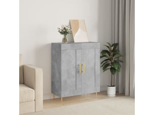 Buffet - bahut - meuble de rangement gris béton 69,5x34x90 cm bois d'ingénierie